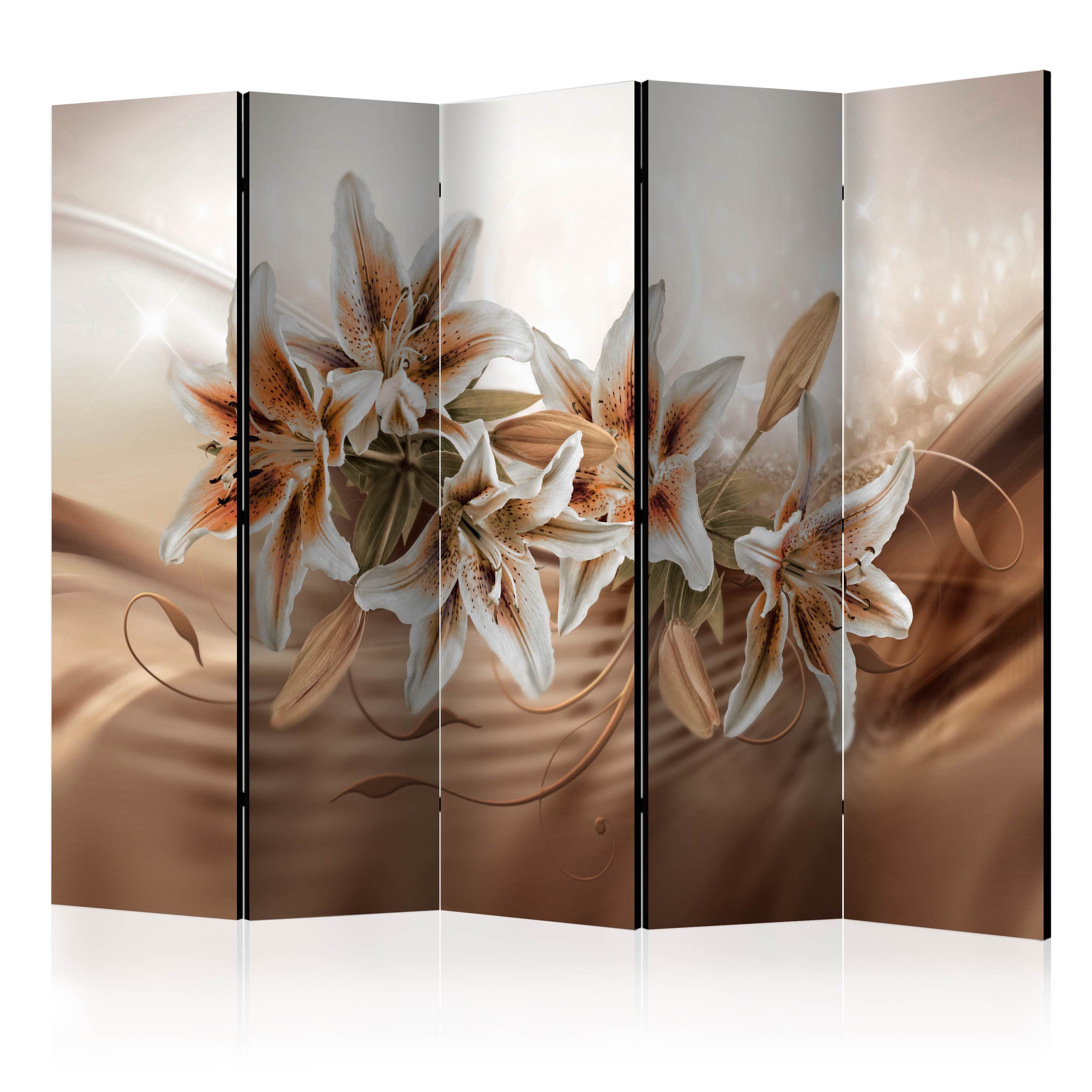 Aizslietnis 5-daļīgs - Šokolādes lilijas (225x172cm) Home Trends