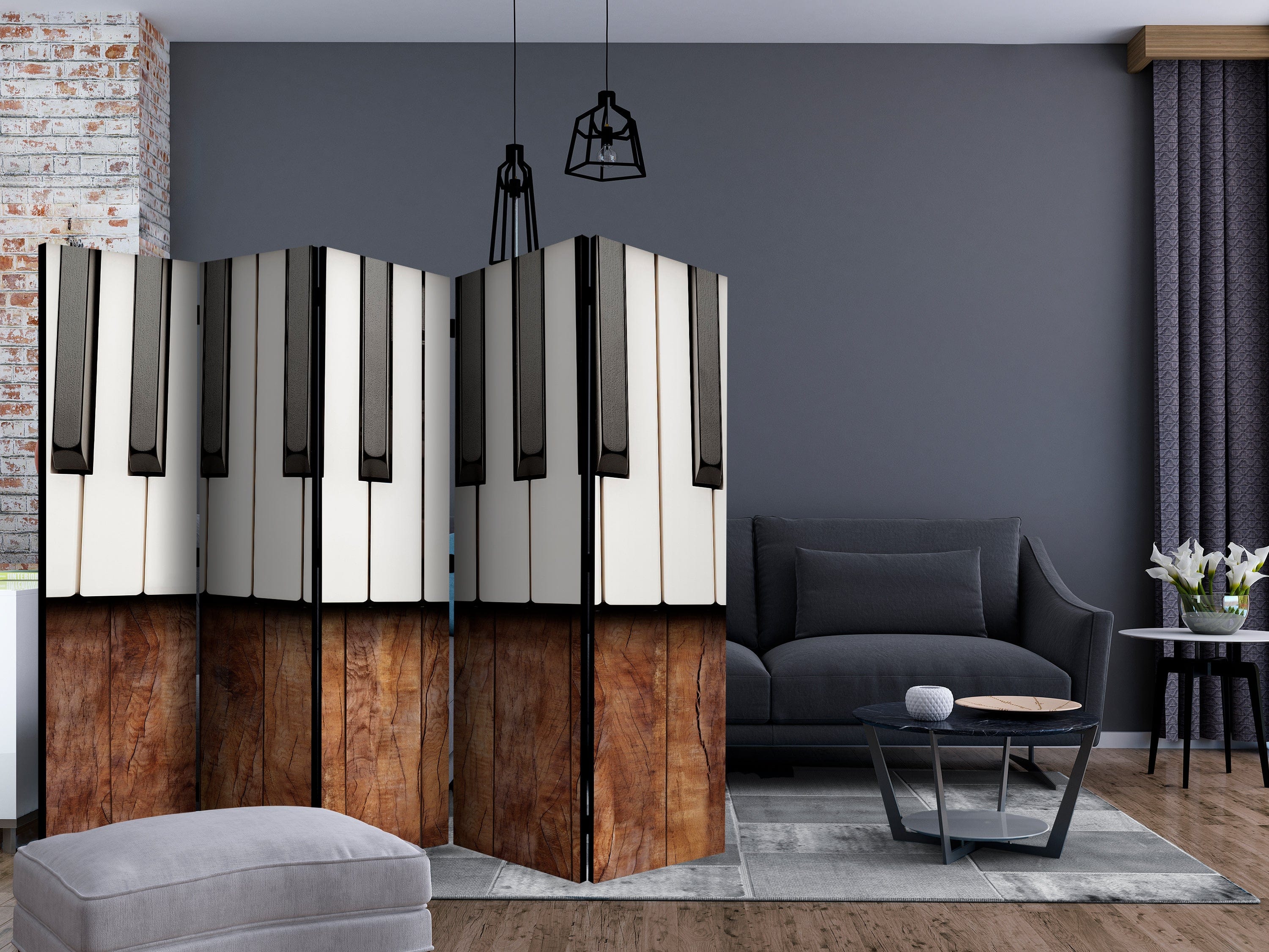 Aizslietnis 5-daļīgs - Šopēna iedvesma - sarkankoks (225x172cm) Home Trends