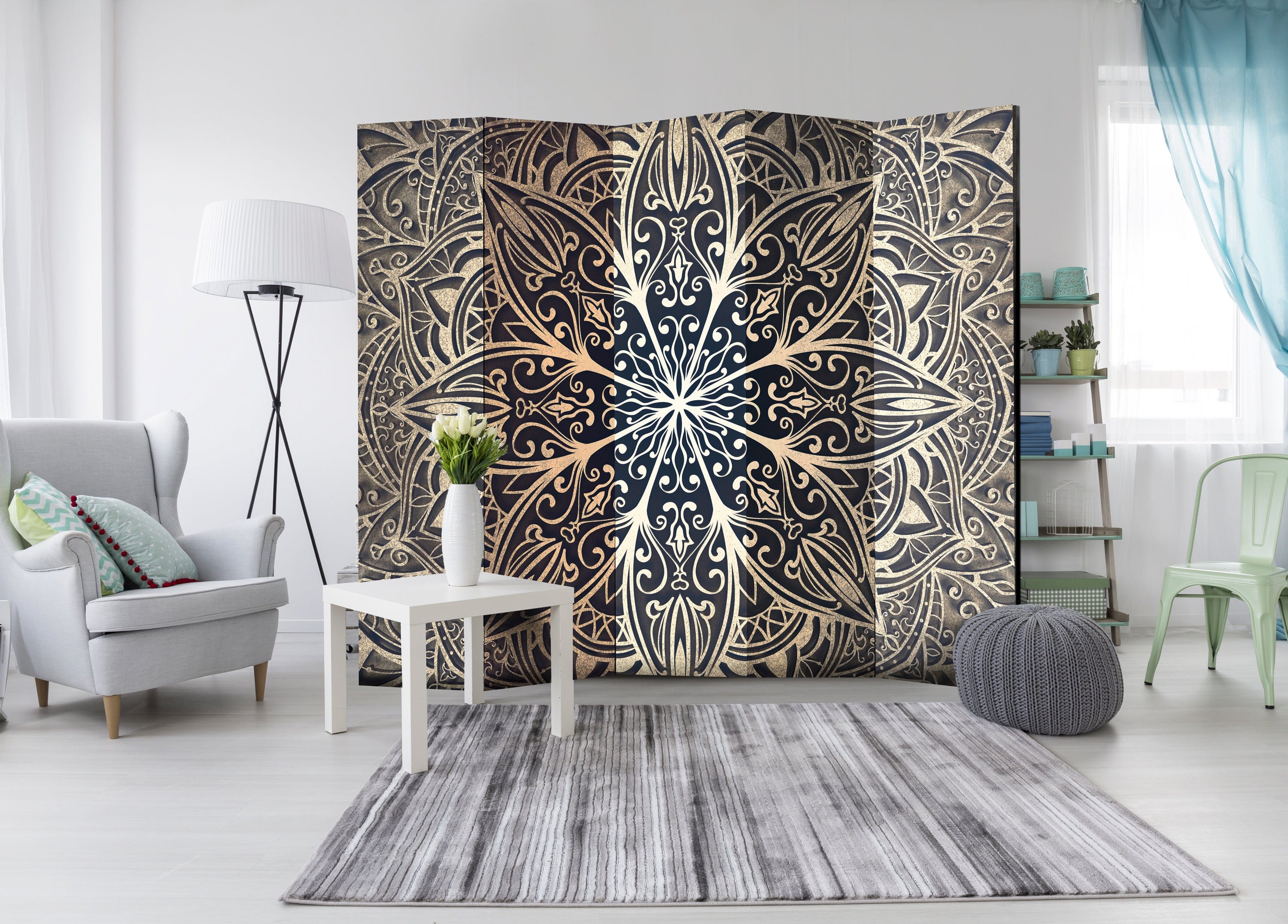Aizslietnis 5-daļīgs - Spalvas (brūnas) (225x172cm) Home Trends
