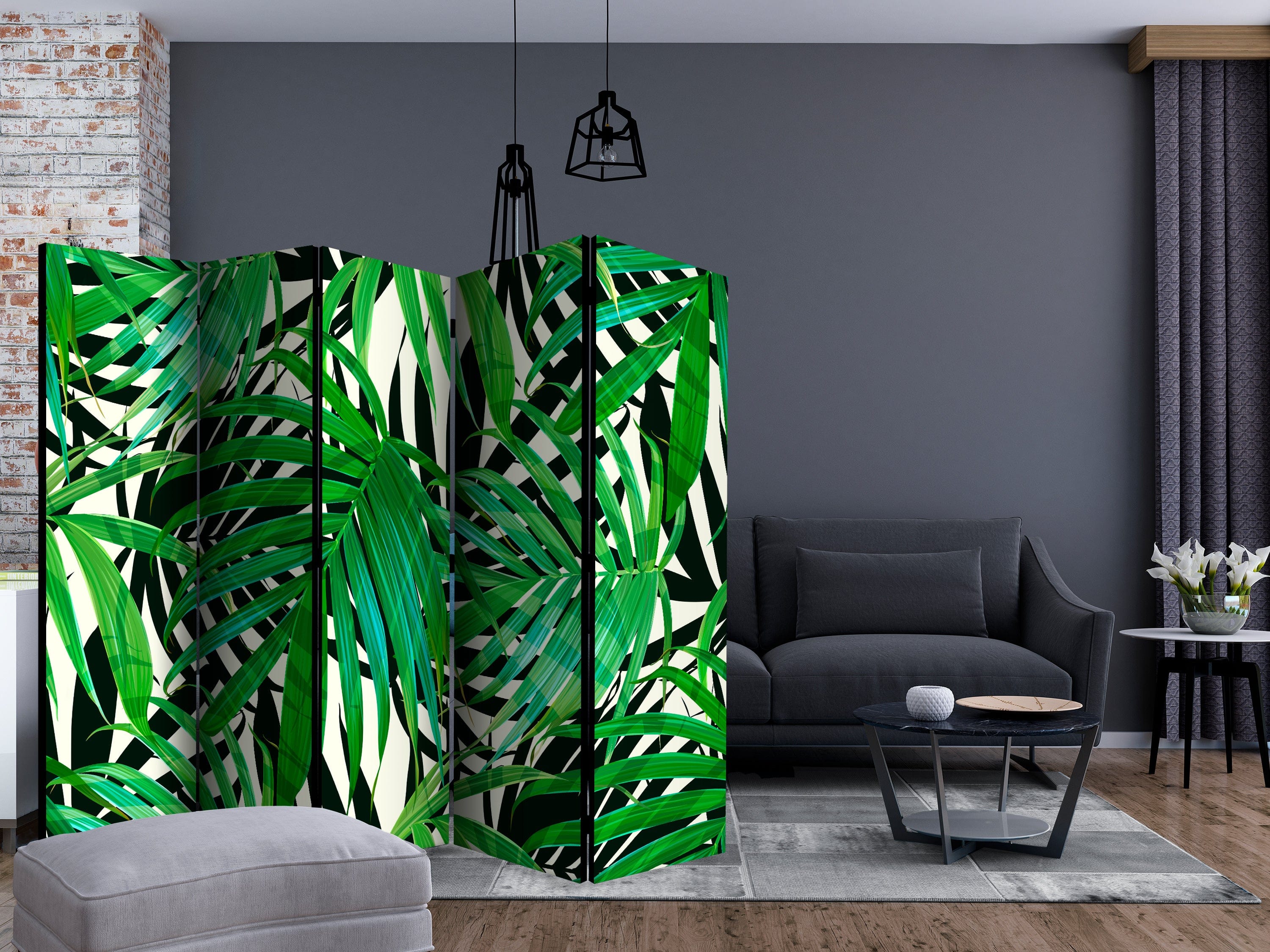 Aizslietnis 5-daļīgs - Tropu lapas (225x172cm) Home Trends