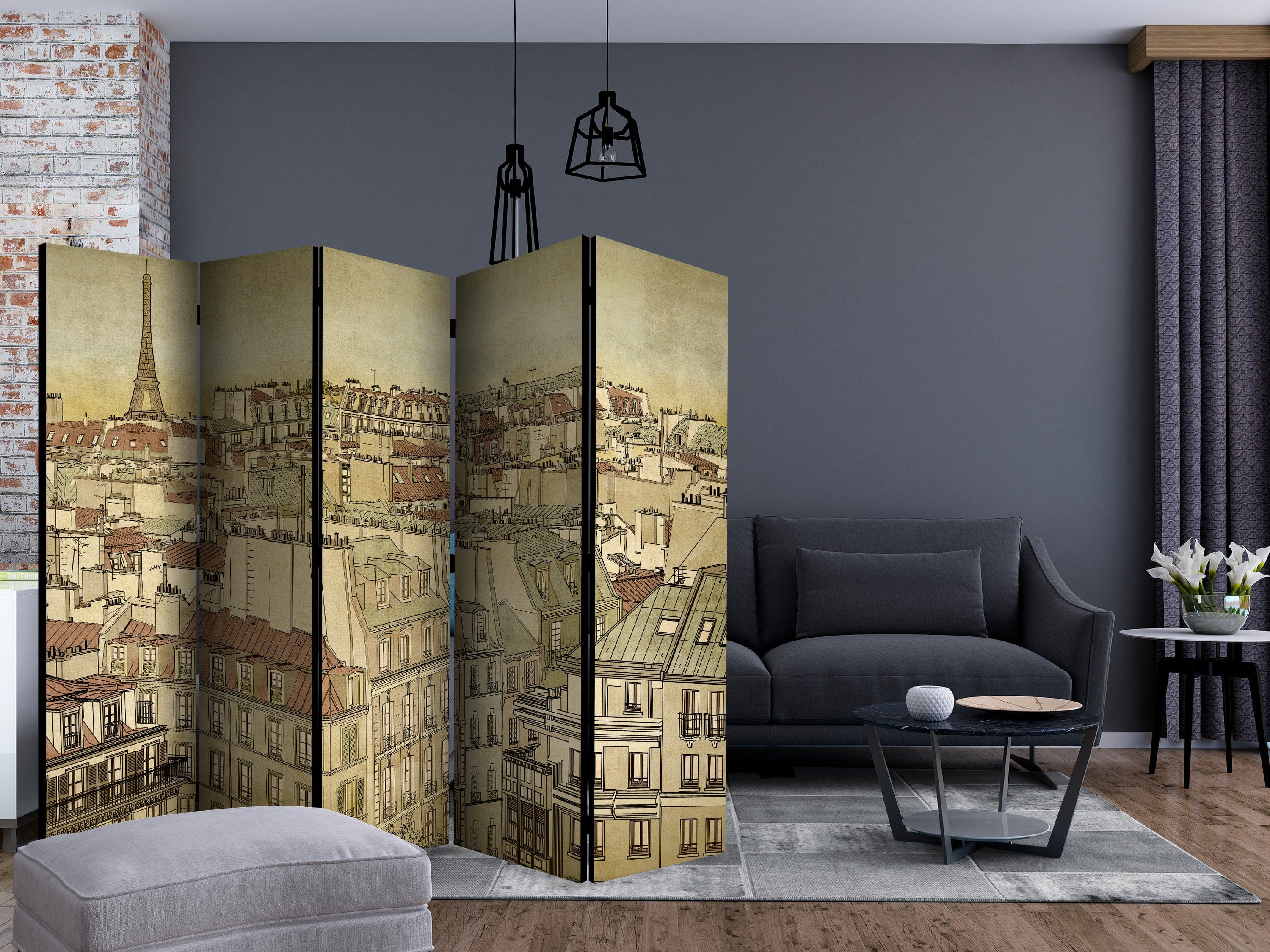 Aizslietnis 5-daļīgs - Uz redzēšanos, Parīze! (225x172cm) Home Trends