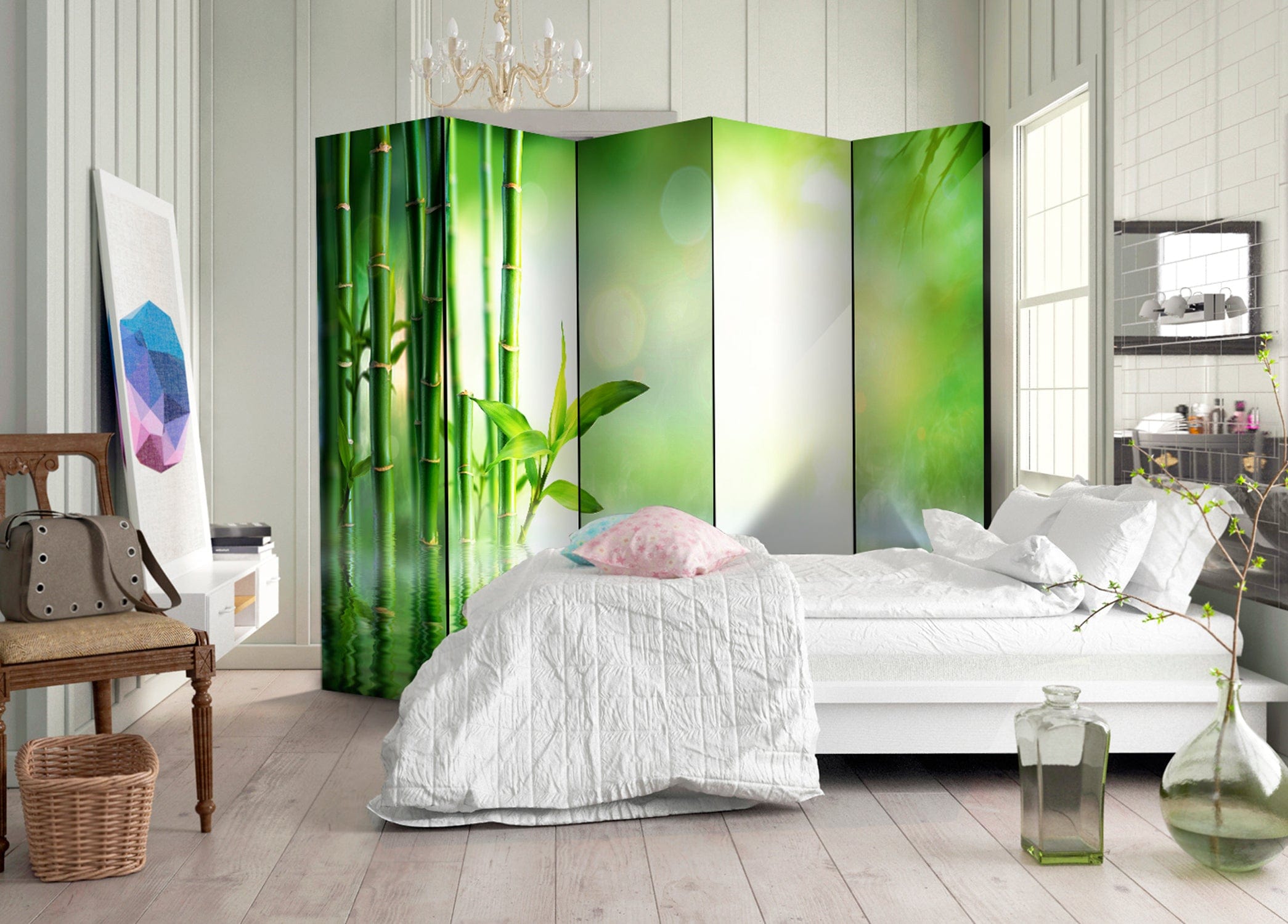 Aizslietnis 5-daļīgs - Zaļais bambuss (225x172cm) Home Trends