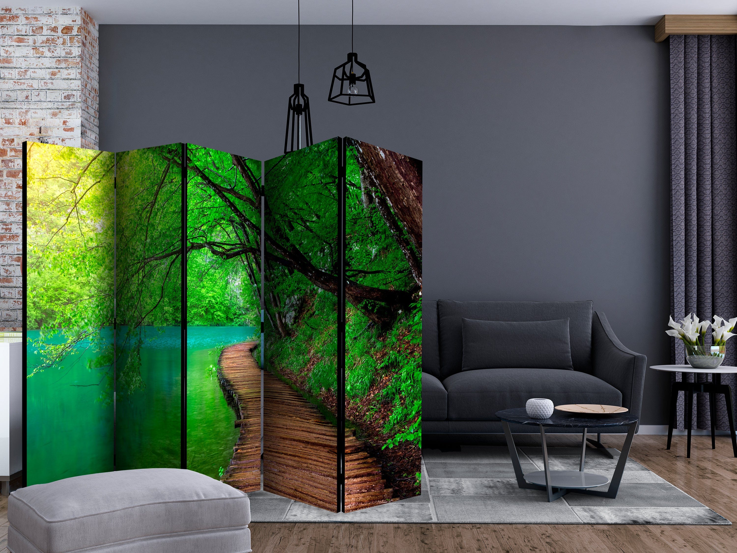 Aizslietnis 5-daļīgs - Zaļais miers (225x172cm) Home Trends