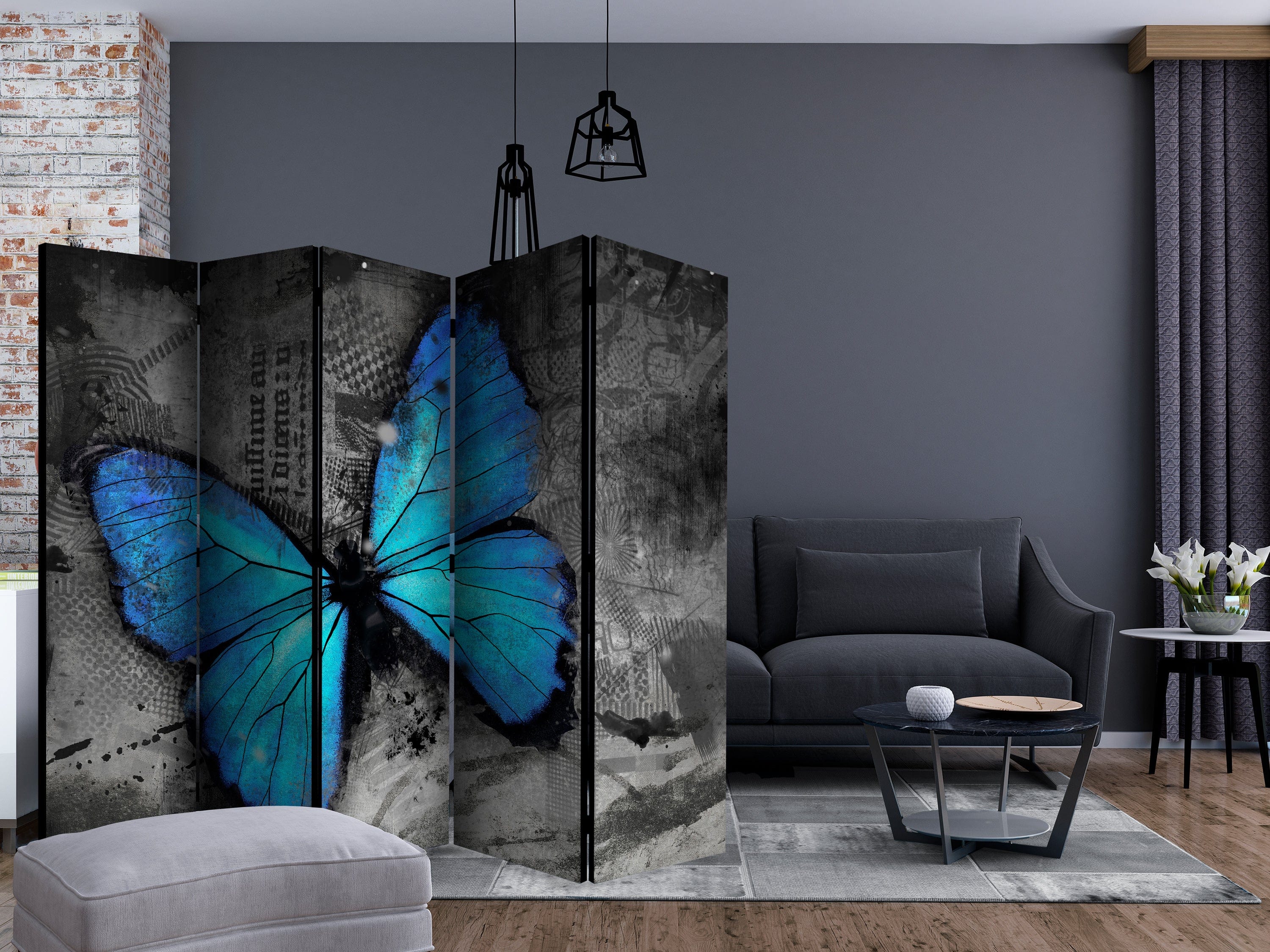 Aizslietnis 5-daļīgs - Zils tauriņš (225x172cm) 225x172 cm Home Trends
