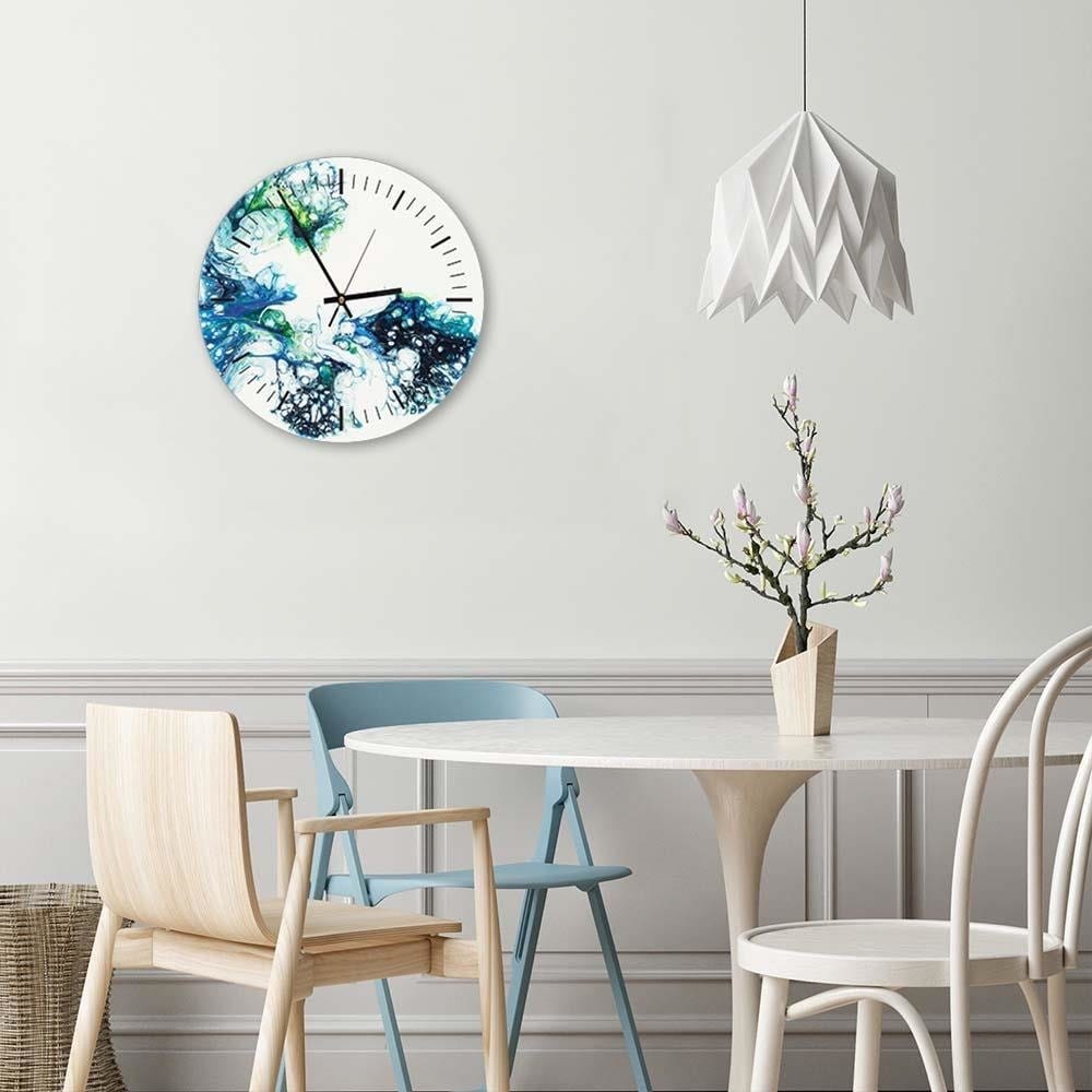 Dekoratīvais sienas pulkstenis Blue marble E-interjers.lv