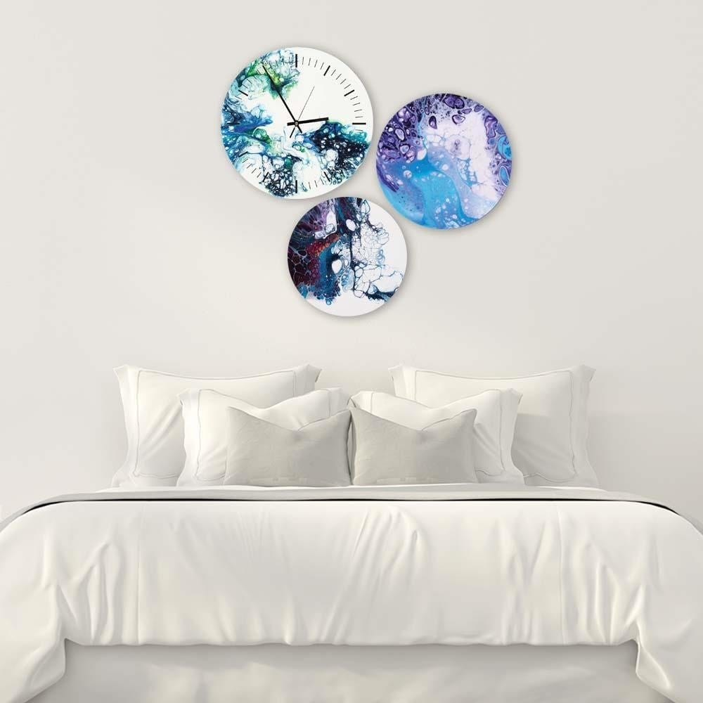 Dekoratīvais sienas pulkstenis Blue marble E-interjers.lv