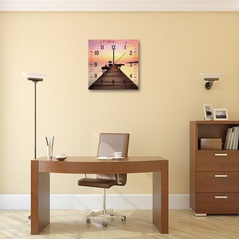 Dekoratīvais sienas pulkstenis Bridge at sunset 6 E-interjers.lv
