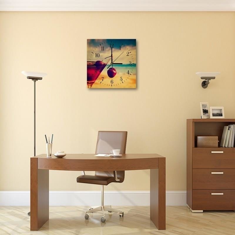 Dekoratīvais sienas pulkstenis Cherry drink E-interjers.lv