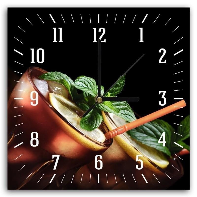 Dekoratīvais sienas pulkstenis Cuba libre cocktail E-interjers.lv