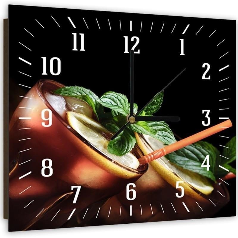 Dekoratīvais sienas pulkstenis Cuba libre cocktail E-interjers.lv