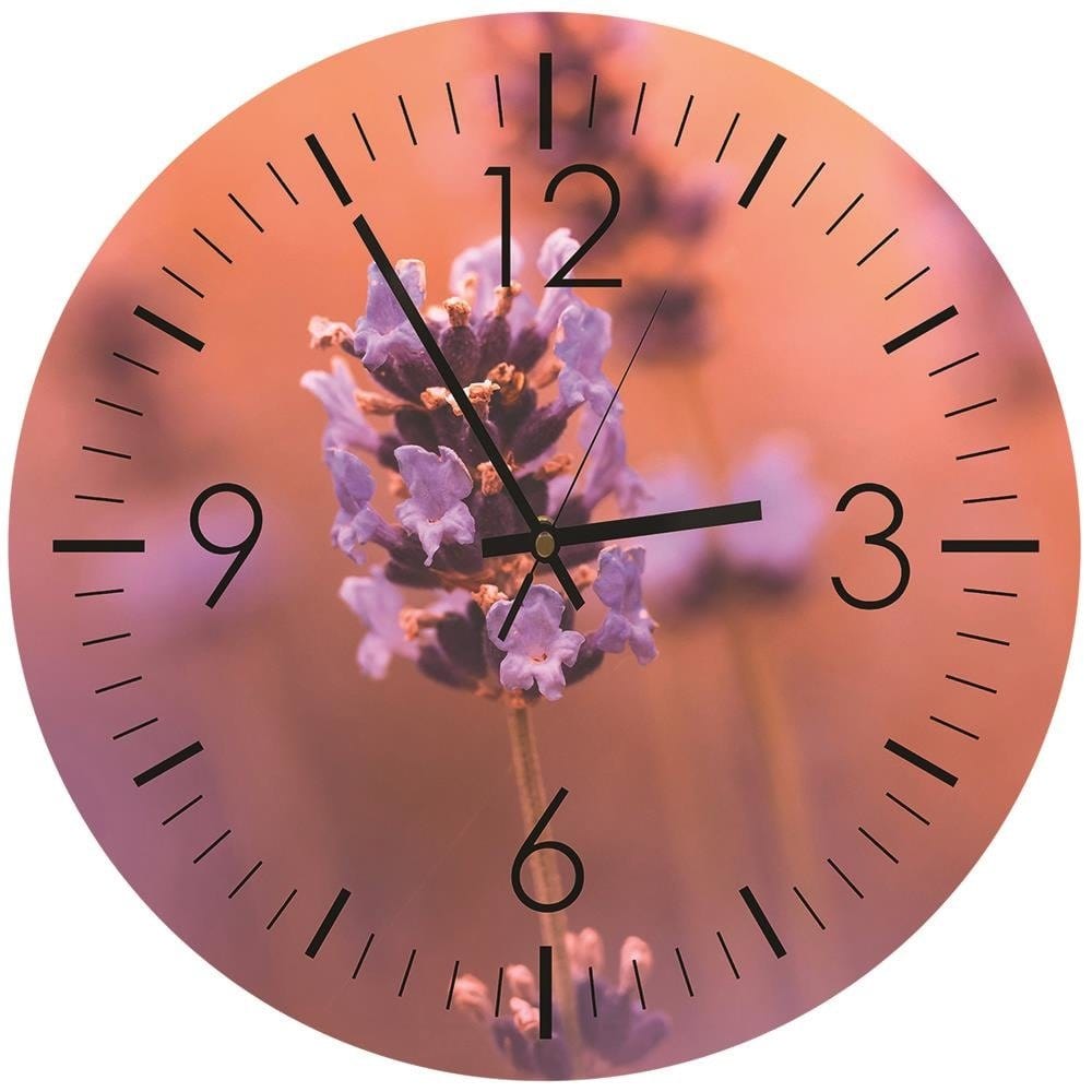 Dekoratīvais sienas pulkstenis Lavender time E-interjers.lv
