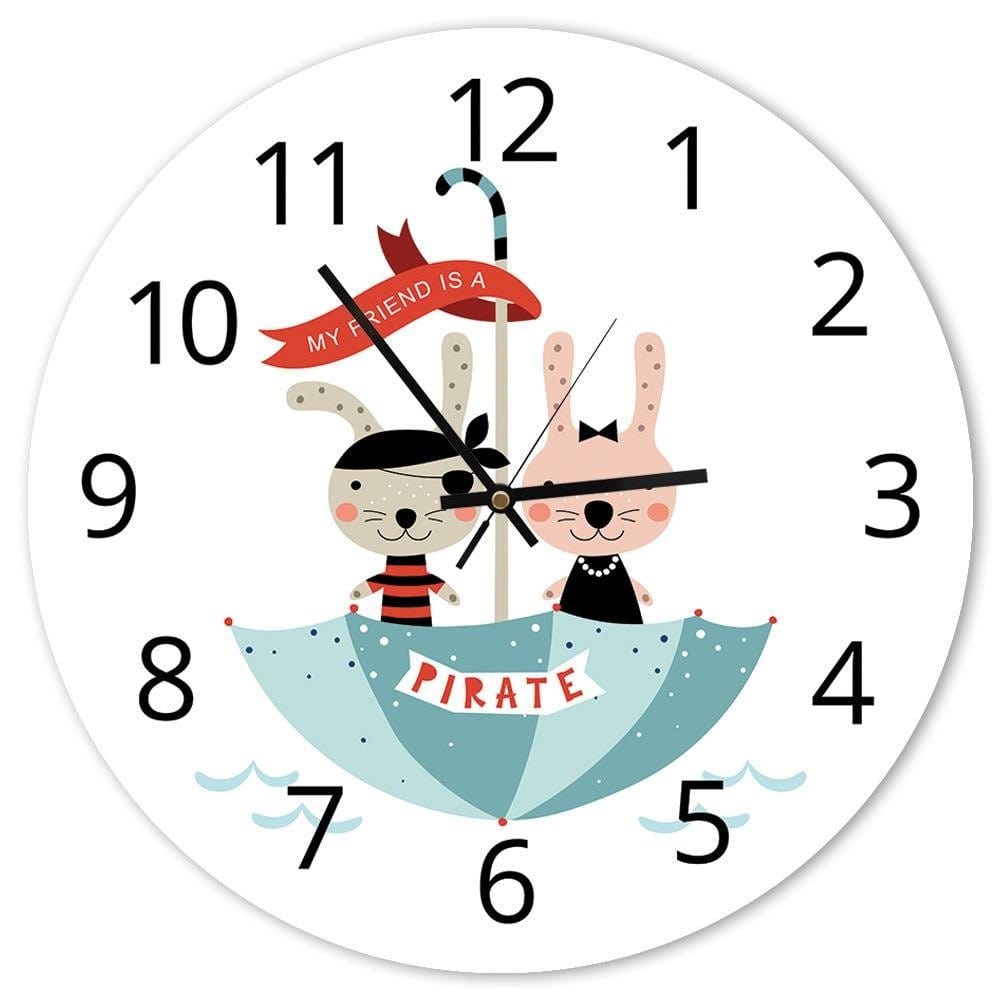 Dekoratīvais sienas pulkstenis Little pirates E-interjers.lv