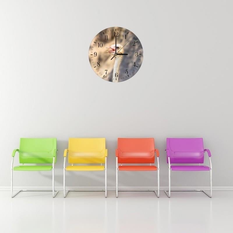 Dekoratīvais sienas pulkstenis Ostrich portrait 2 E-interjers.lv