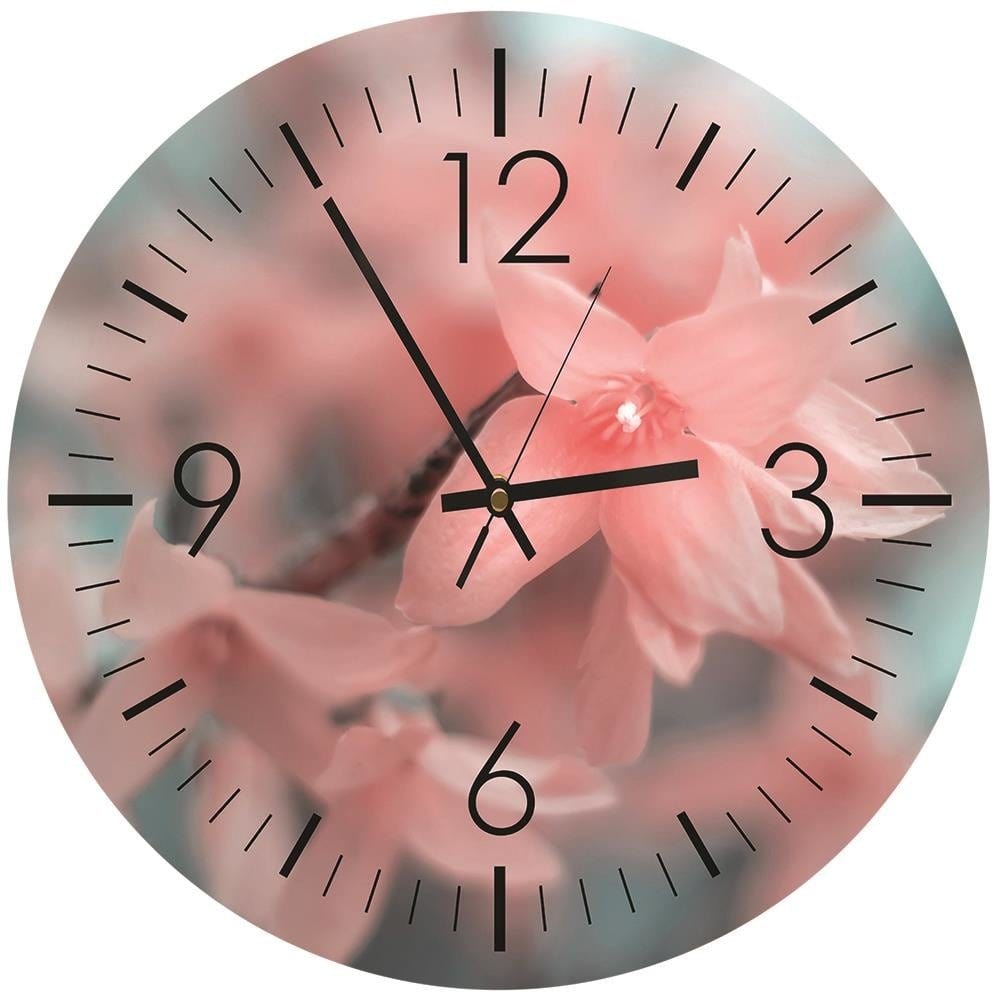 Dekoratīvais sienas pulkstenis Pink time E-interjers.lv