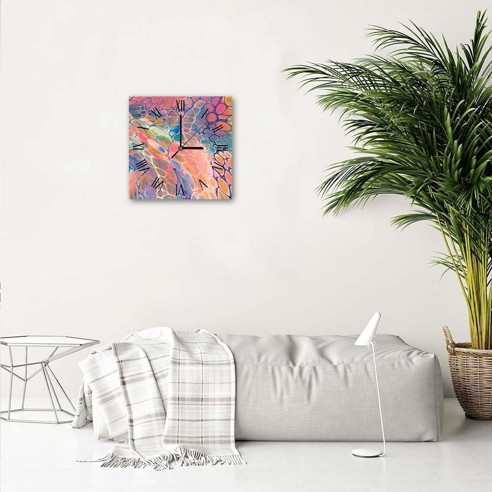Dekoratīvais sienas pulkstenis Rainbow marble E-interjers.lv