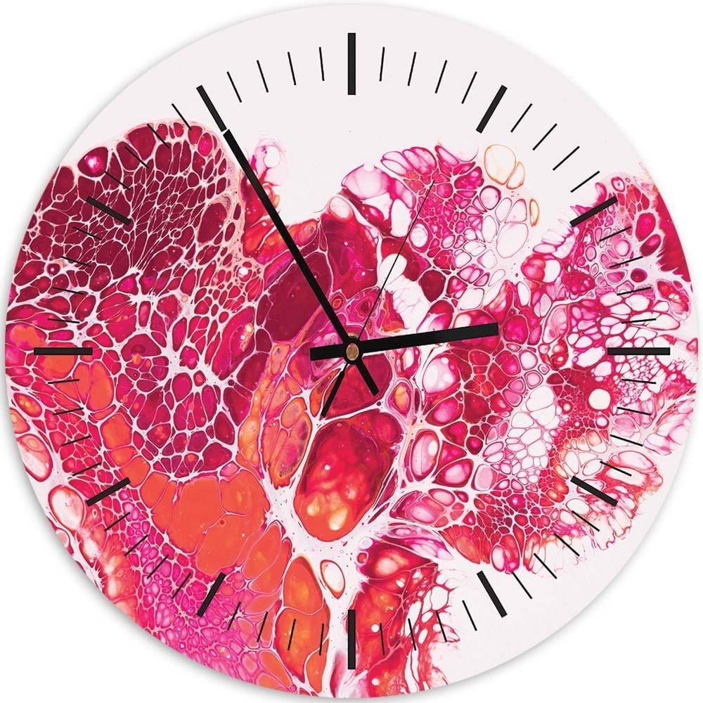 Dekoratīvais sienas pulkstenis Red marble 2 E-interjers.lv