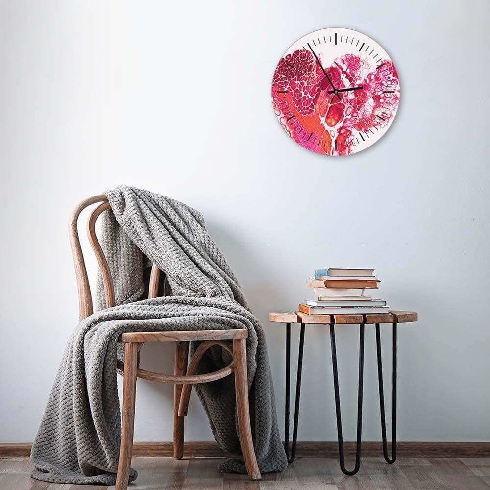 Dekoratīvais sienas pulkstenis Red marble 2 E-interjers.lv