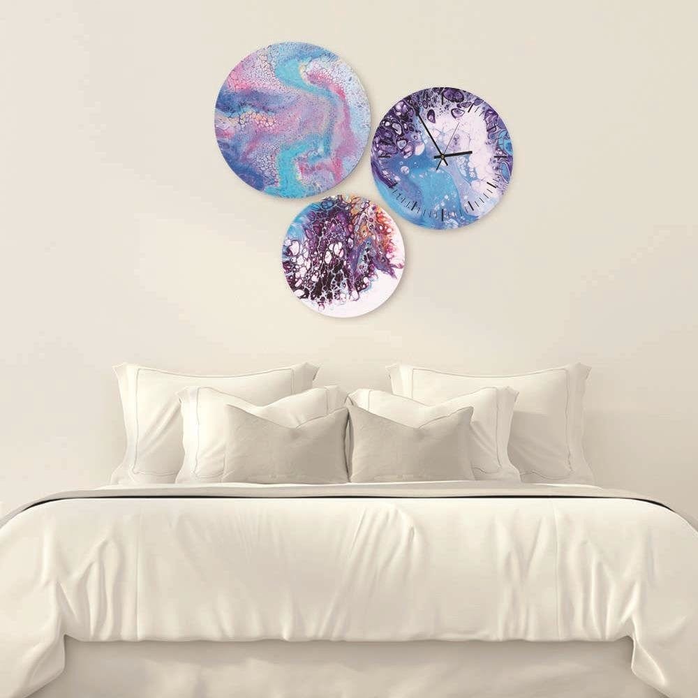 Dekoratīvais sienas pulkstenis Sea marble E-interjers.lv