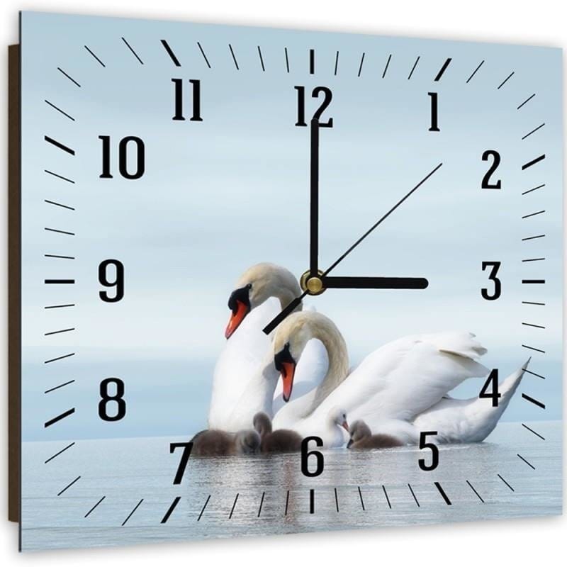 Dekoratīvais sienas pulkstenis Swan family 2 E-interjers.lv