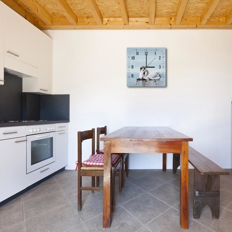 Dekoratīvais sienas pulkstenis Swan family 2 E-interjers.lv