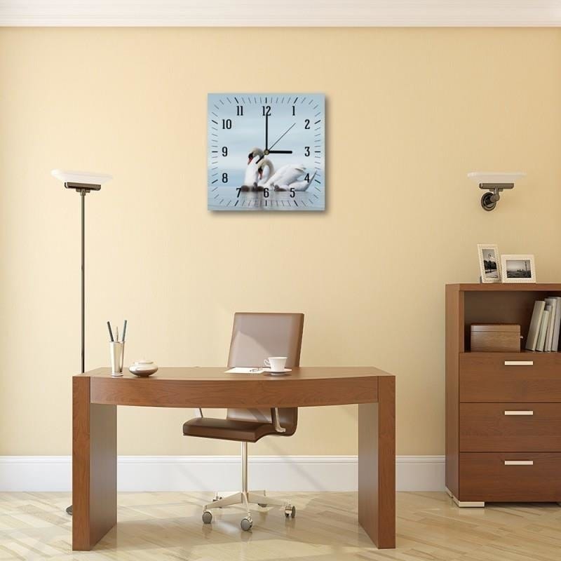 Dekoratīvais sienas pulkstenis Swan family 2 E-interjers.lv