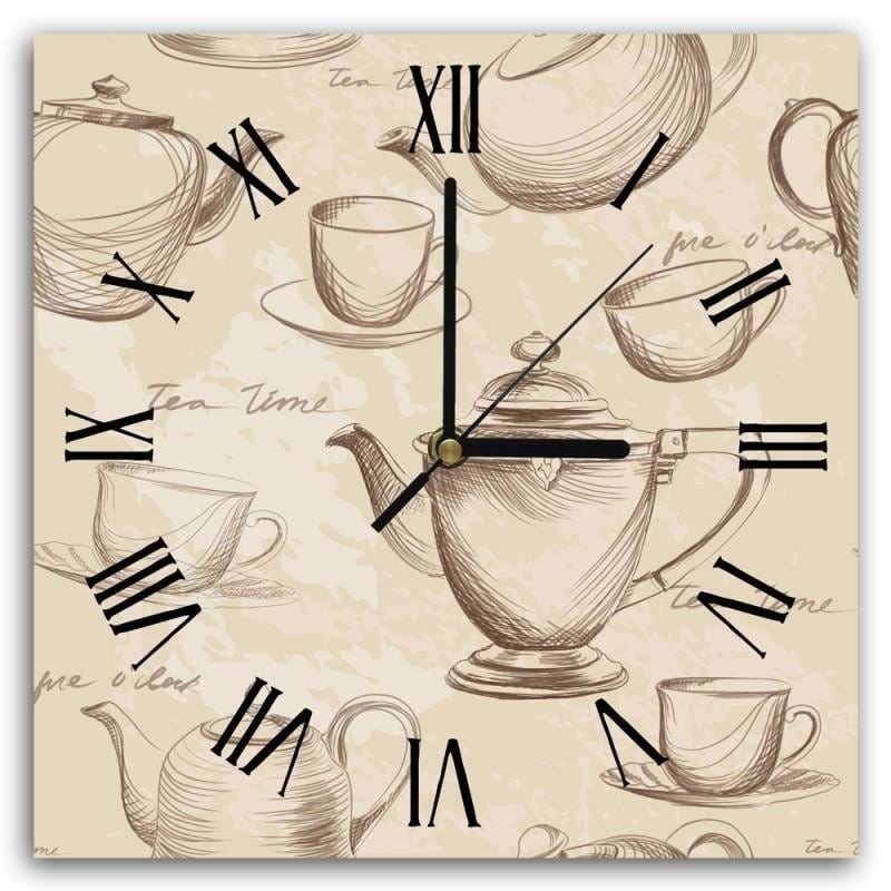 Dekoratīvais sienas pulkstenis Tea time E-interjers.lv