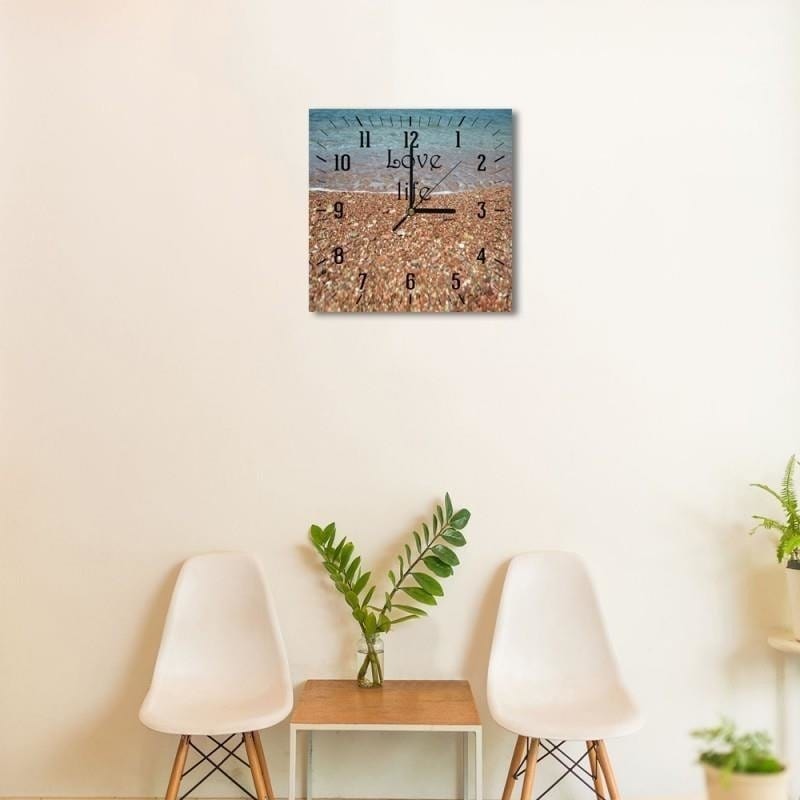 Dekoratīvais sienas pulkstenis The sea shore of love life stones E-interjers.lv