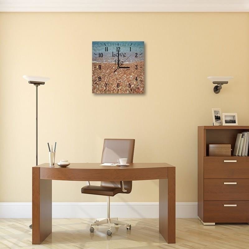 Dekoratīvais sienas pulkstenis The sea shore of love life stones E-interjers.lv