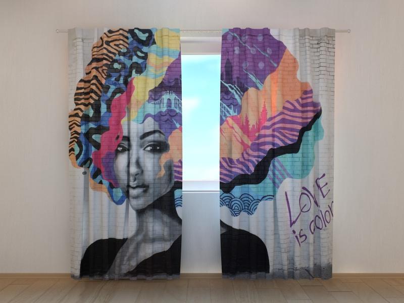 Dienas un nakts aizkari - Bruklinas grafiti 180 x 140 cm (2X 90x140 cm) / SCREEN E-interjers.lv