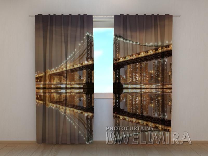 Dienas un nakts aizkari - Bruklinas tilts 2. versija 180 x 140 cm (2X 90x140 cm) / SCREEN E-interjers.lv