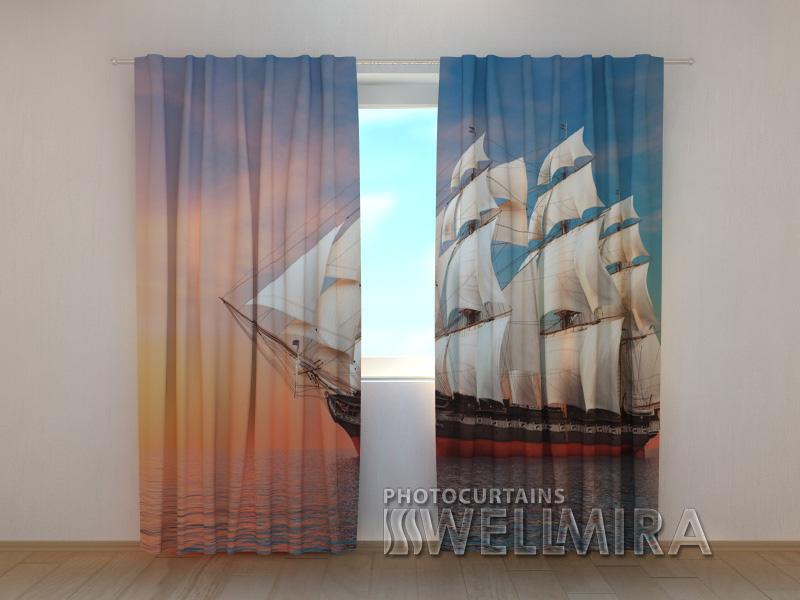 Dienas un nakts aizkari - Buru kuģis 180 x 140 cm (2X 90x140 cm) / SCREEN E-interjers.lv
