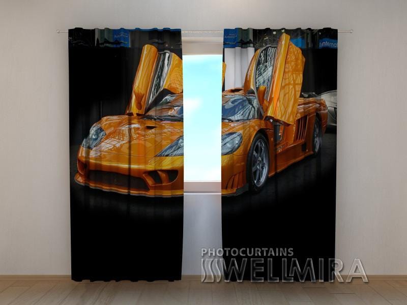 Dienas un nakts aizkari - Ferrari oranžā krāsā 180 x 140 cm (2X 90x140 cm) / SCREEN E-interjers.lv