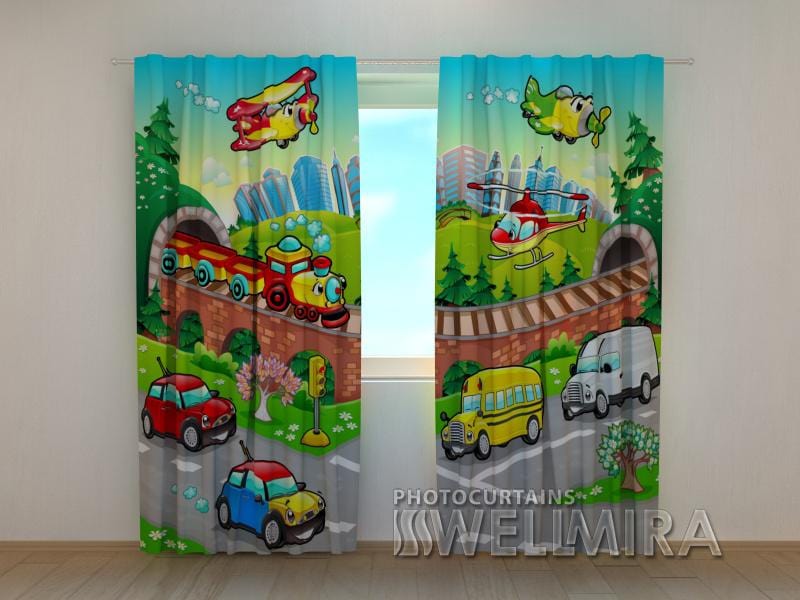 Dienas un nakts aizkari - Jautras rotaļlietas 180 x 140 cm (2X 90x140 cm) / SCREEN E-interjers.lv
