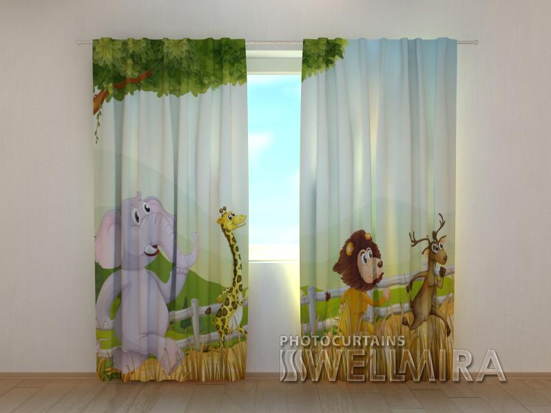 Dienas un nakts aizkari - Jautrie dzīvnieki 180 x 140 cm (2X 90x140 cm) / SCREEN E-interjers.lv