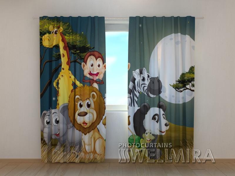 Dienas un nakts aizkari - Nakts Āfrikā 180 x 140 cm (2X 90x140 cm) / SCREEN E-interjers.lv