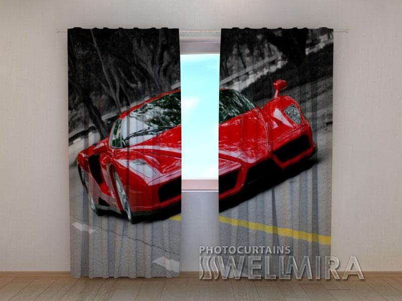 Dienas un nakts aizkari - Sarkans superauto 180 x 140 cm (2X 90x140 cm) / SCREEN E-interjers.lv