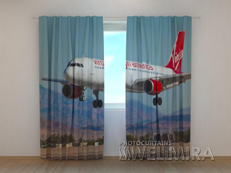 Dienas un nakts aizkari - Virgin America lidmašīna 180 x 140 cm (2X 90x140 cm) / SCREEN E-interjers.lv