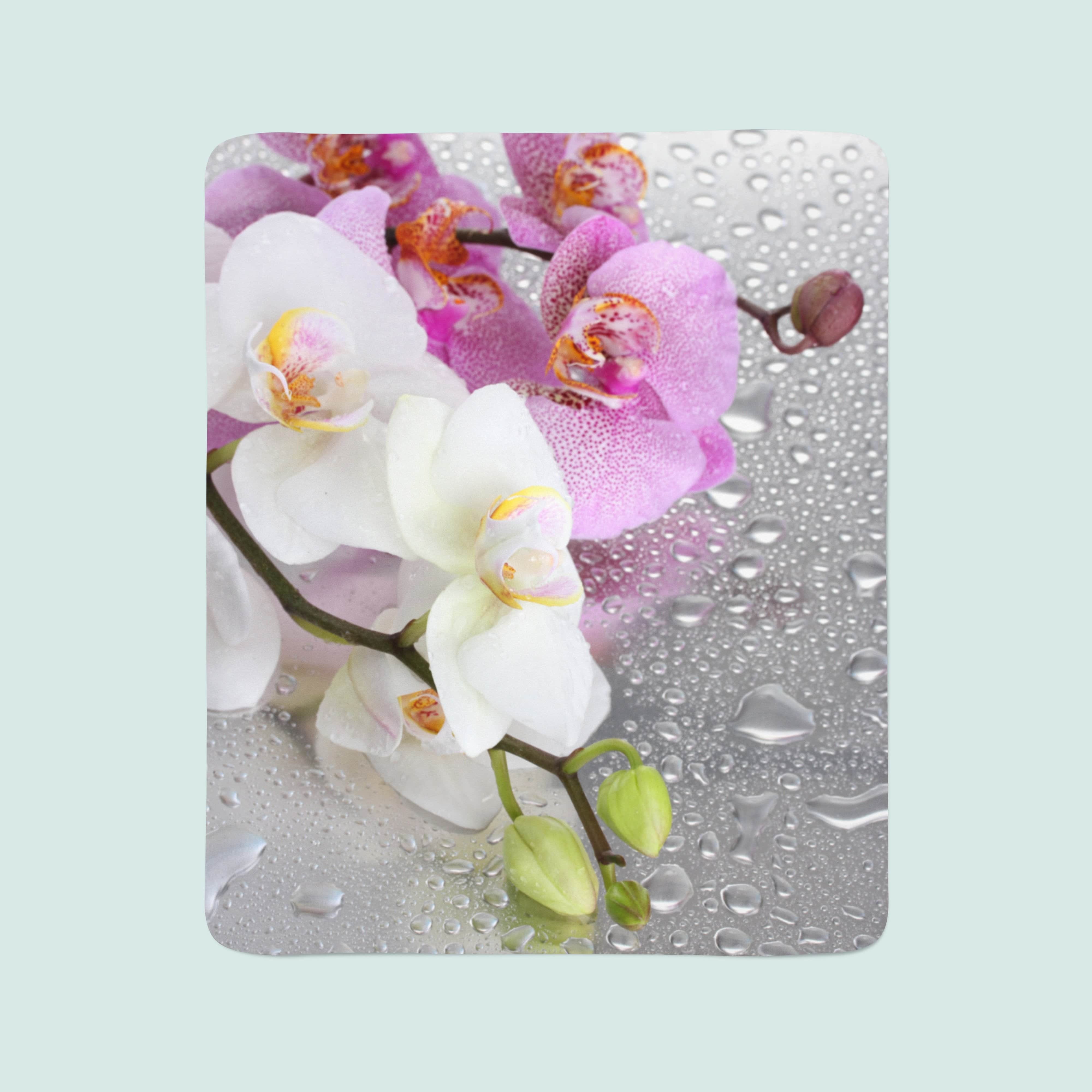 Flīsa pleds Orchids and Rain E-interjers.lv
