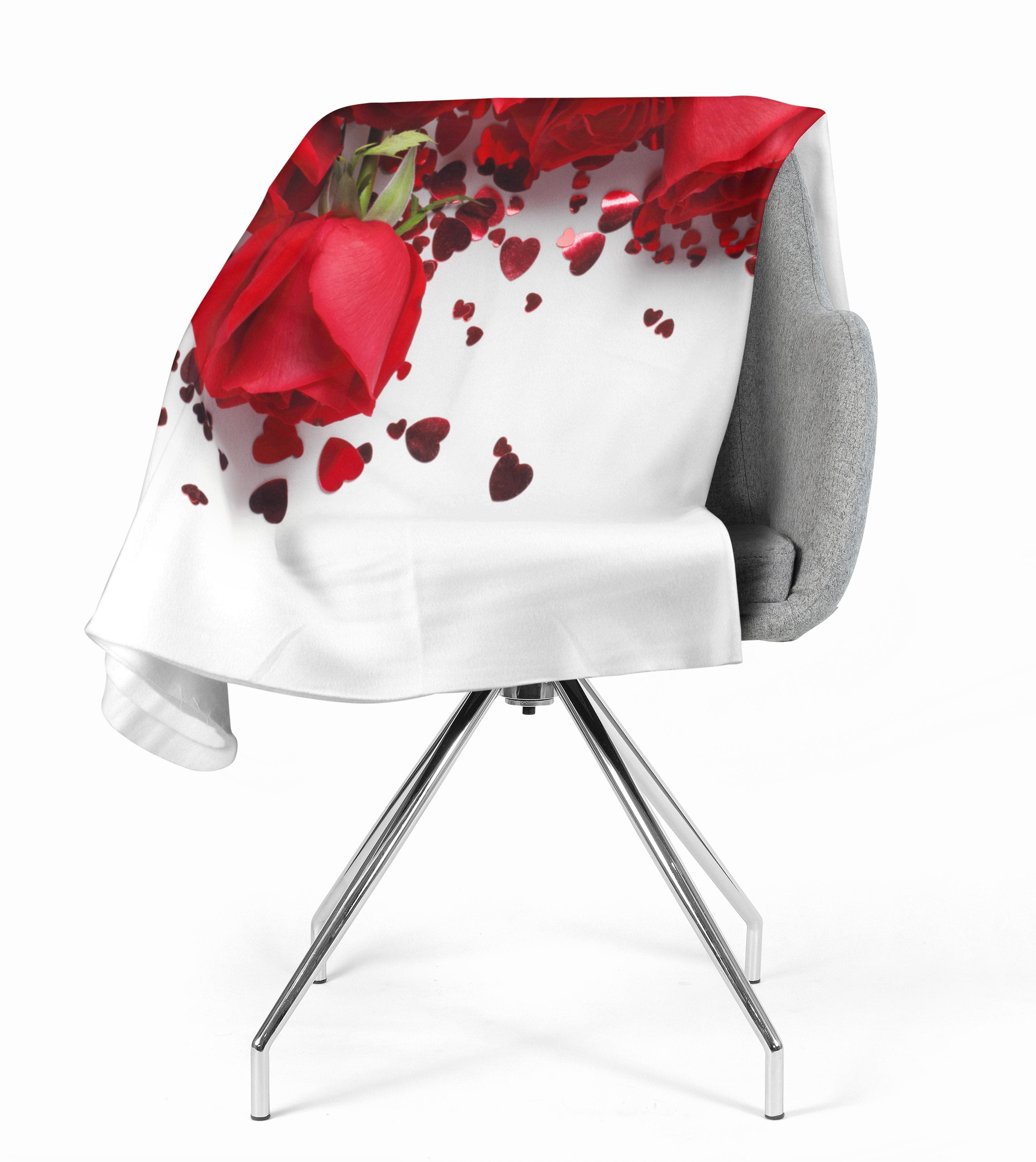 Flīsa pleds Roses and Hearts E-interjers.lv