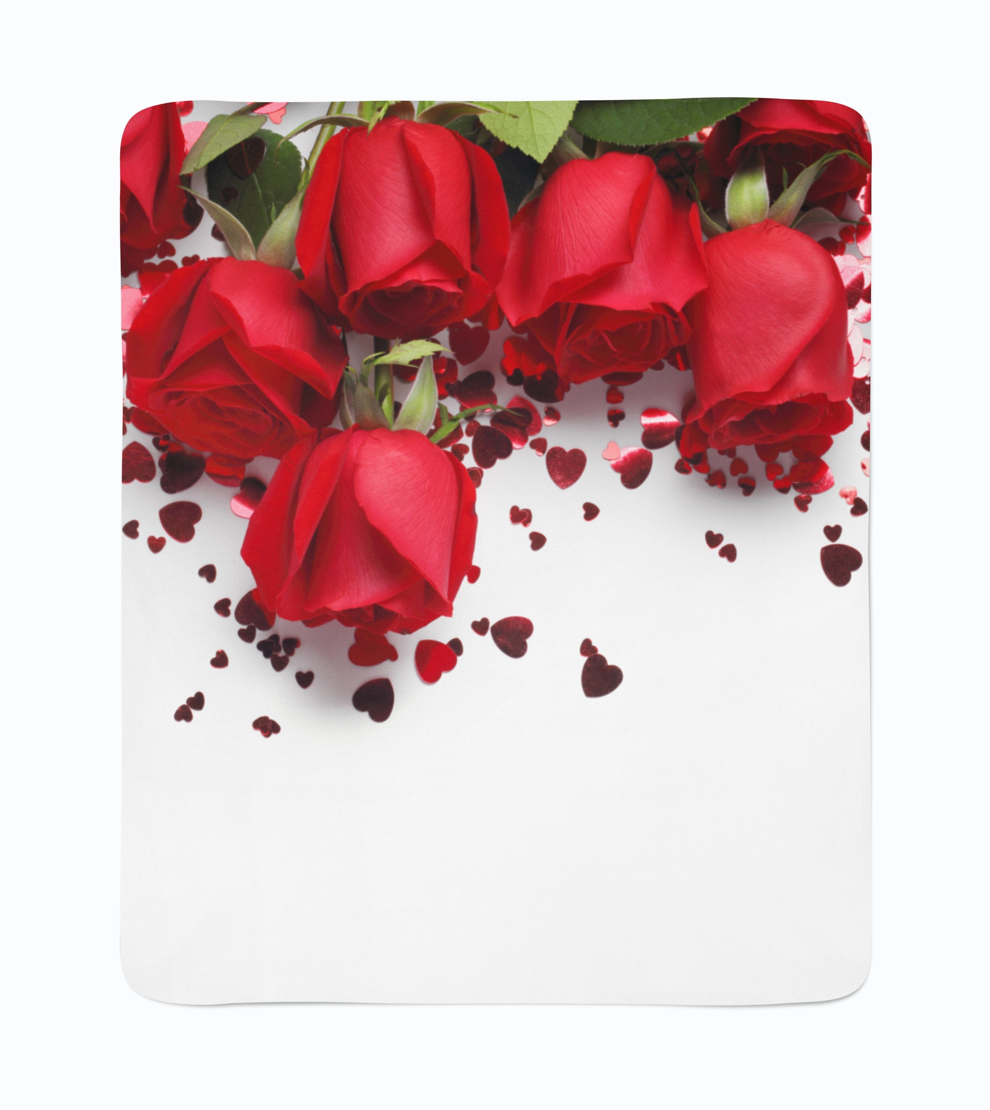 Flīsa pleds Roses and Hearts E-interjers.lv