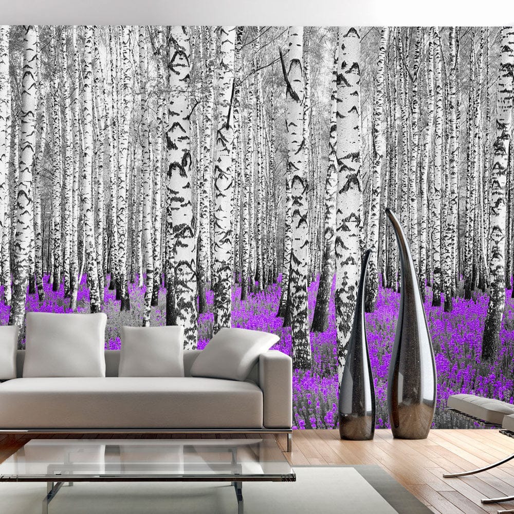 Fototapetes ar meža skatu - Violets patvērums E-interjers.lv