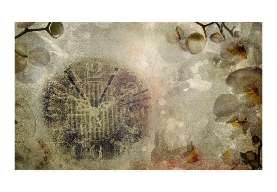 Fototapetes ar ziediem - Pulkstenis (vintage) 450x270 E-interjers.lv