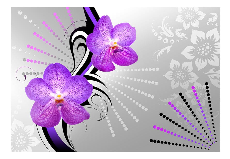 Fototapetes ar ziediem - Violetas vibrācijas E-interjers.lv