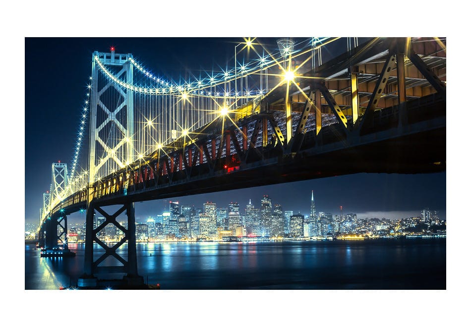 Fototapetes - Bay Bridge naktī 450x270 E-interjers.lv