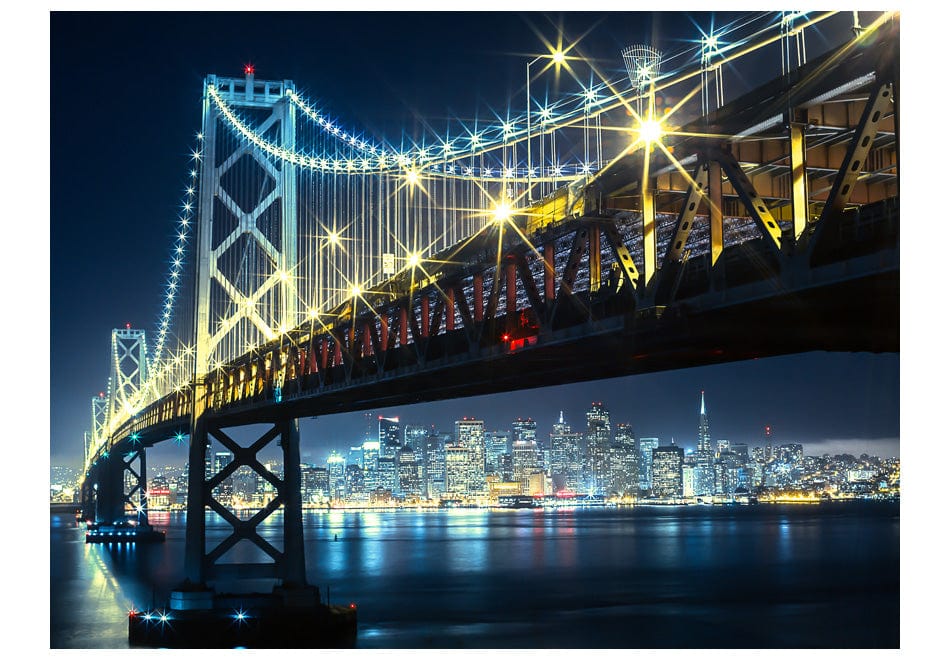 Fototapetes - Bay Bridge naktī E-interjers.lv