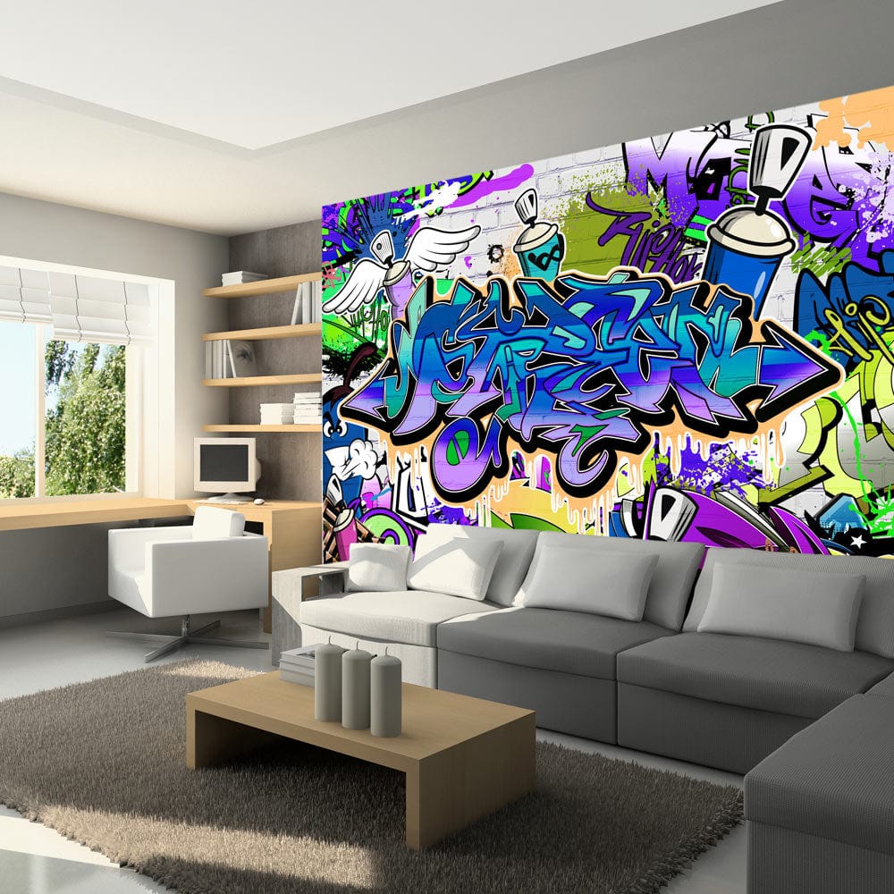 Fototapetes - Grafiti violeta tēma E-interjers.lv