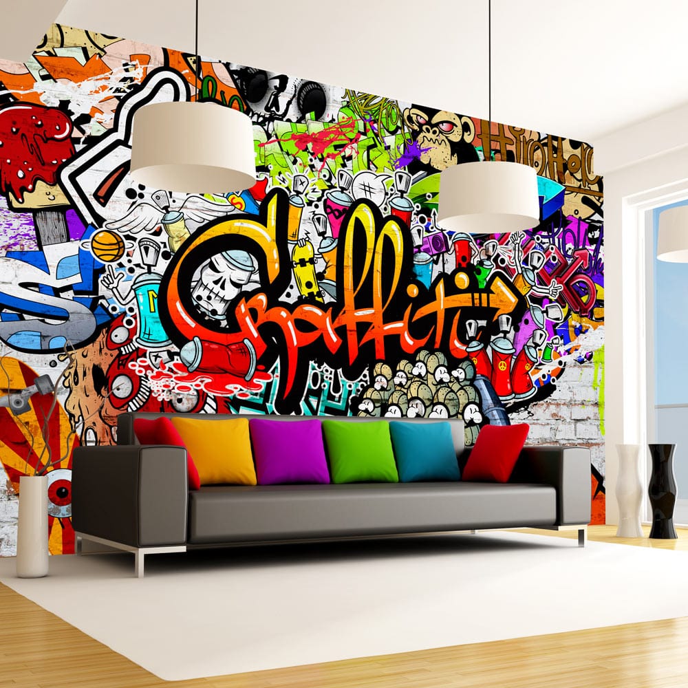 Fototapetes - Krāsaini grafiti E-interjers.lv