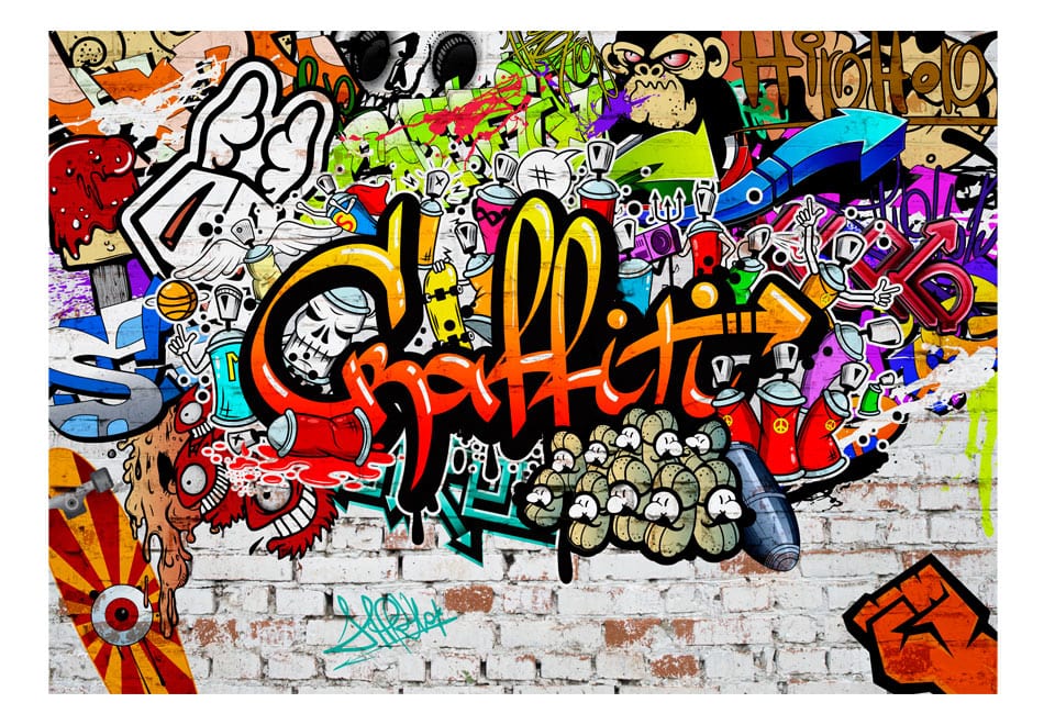 Fototapetes - Krāsaini grafiti E-interjers.lv