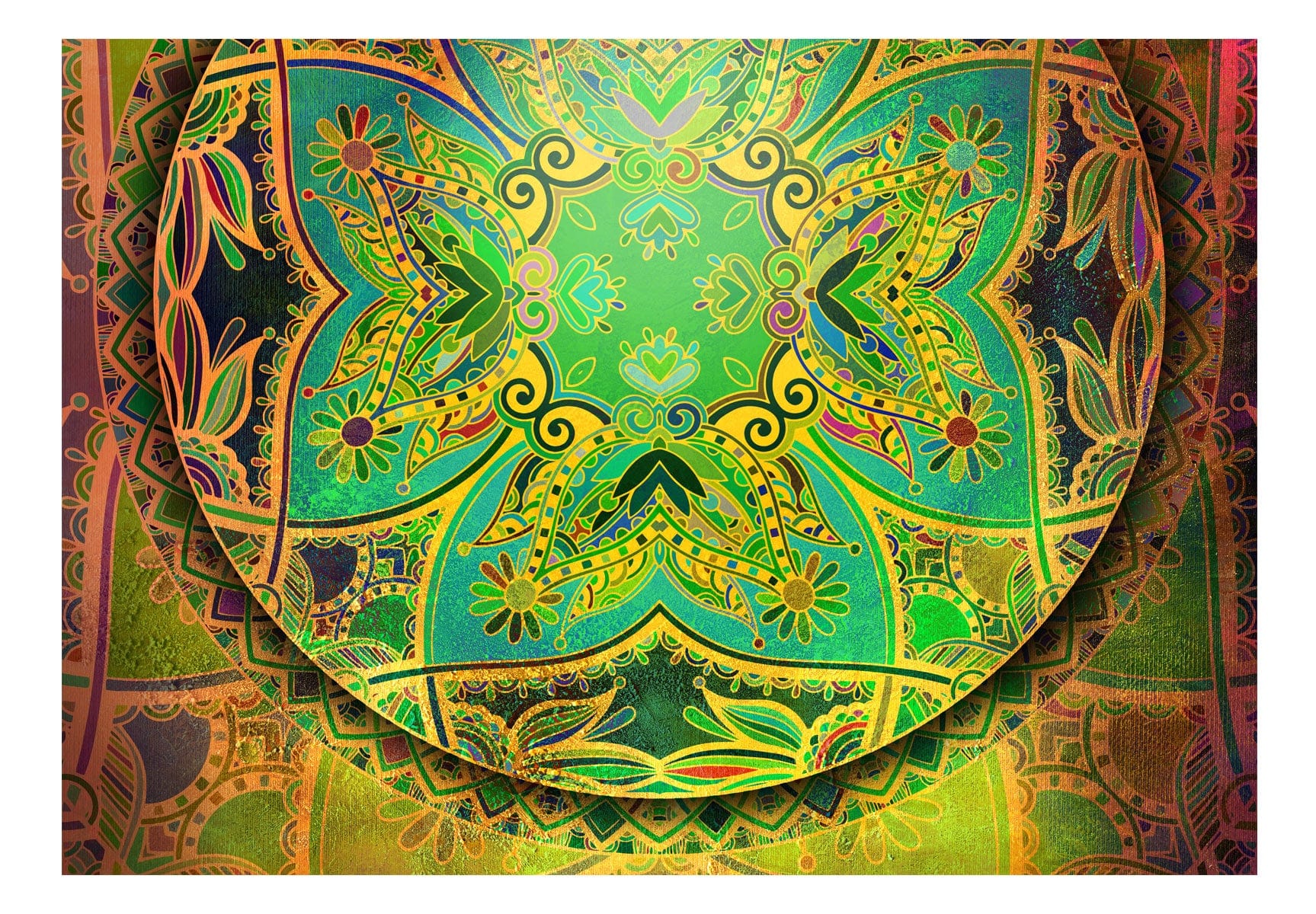 Fototapetes - Mandala Smaragda fantāzija E-interjers.lv