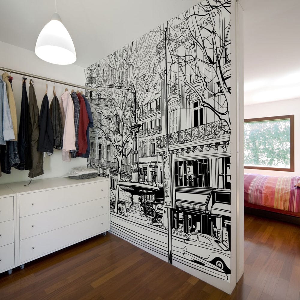 Fototapetes - Parīzes strūklakas skice 450x270 E-interjers.lv